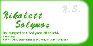 nikolett solymos business card